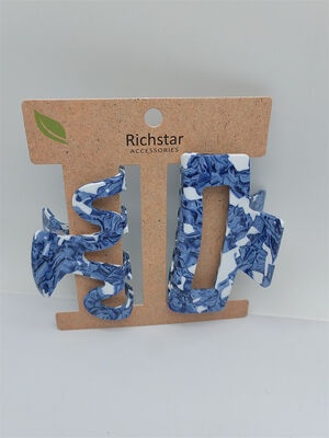 Woman Acrylic Hair Accessories Claw Durable M Shape Rectangle