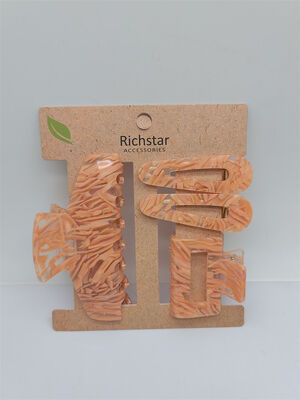 Lightweight Acrylic Hair Accessories Claw Clips Set Reusable Practical