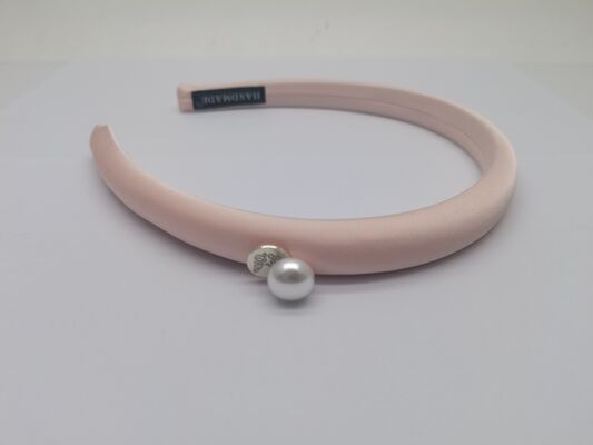 Eye-catching Pink Pleated Fabric Hairband Super Soft For Women