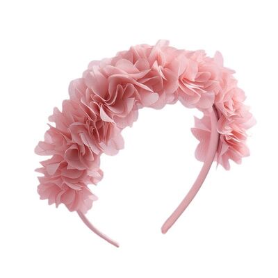Pink Flower Hairband for Daily Wear or Special Occassion