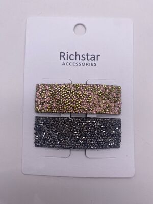 Various Shapes Durable Metal Hair Clips with Acrylic Gems Long-Lasting and Stylish