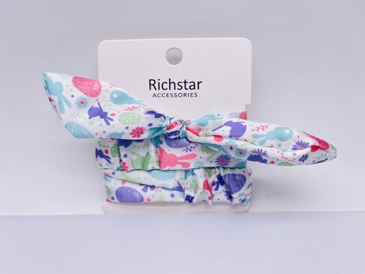 Assorted Colors and Various Shapes Colorful Easter Hair Scrunchie with Bow