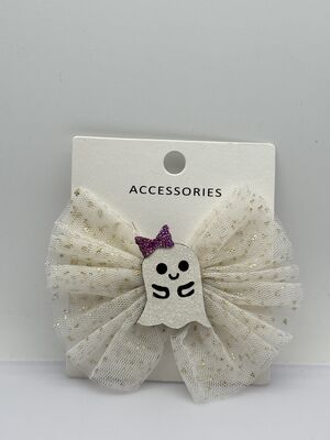 Various Design Ghost Bow Hair Clips for Halloween All Season Collection