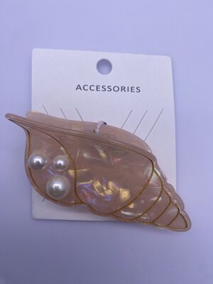 Acrylic Hair Claw Clip with Pearl Shell Detail in Fashionable Designs