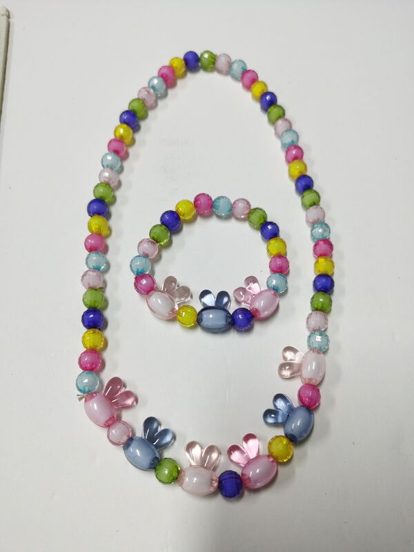 Portable Elastic Childrens Beaded Necklace , Multiscene Kids Beaded Bracelets