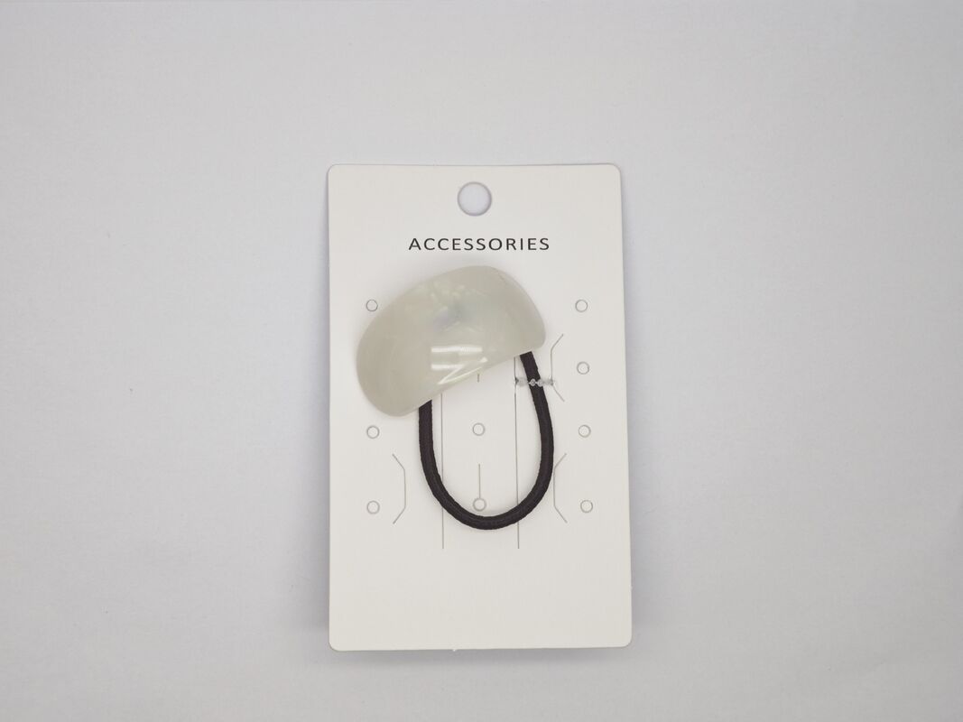 White Acrylic Hair Tie Used in Various Occassion