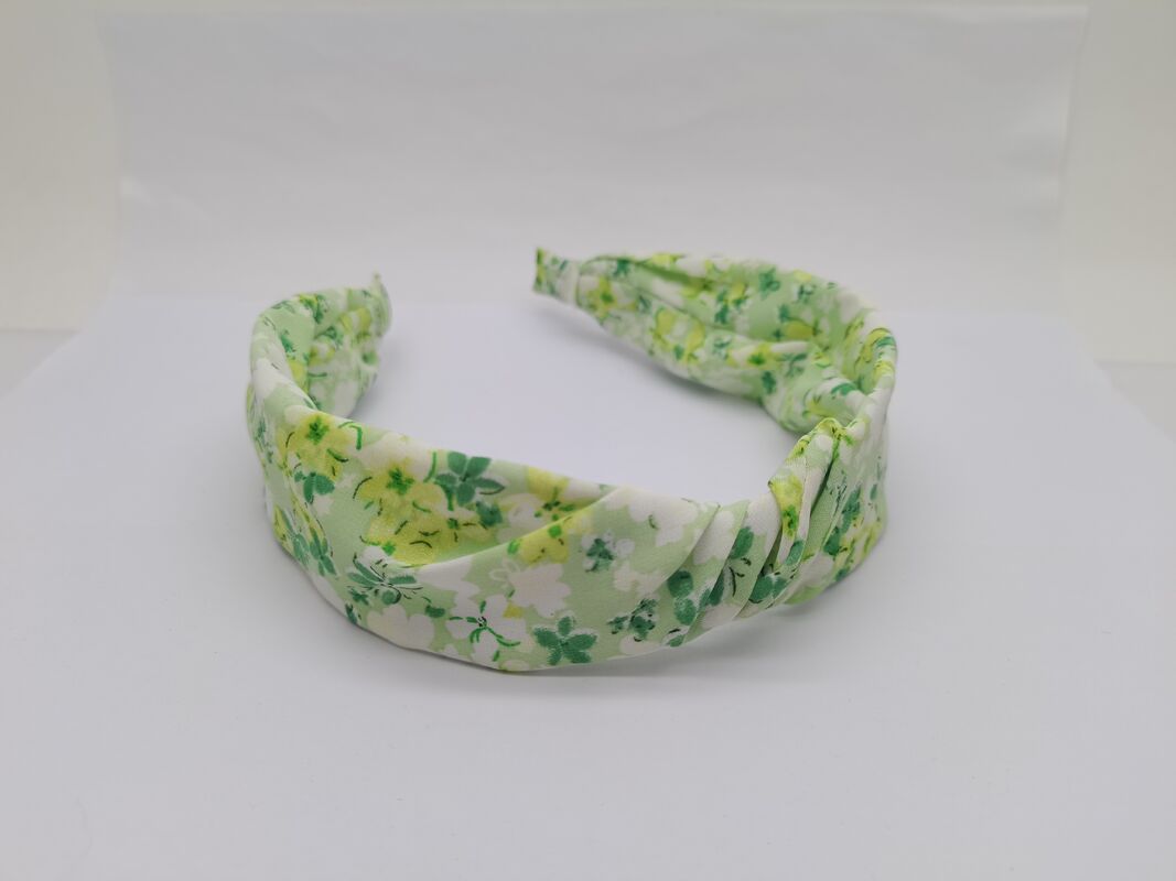 Pure and Fresh Green Patterns Hairband Customize Design and Color