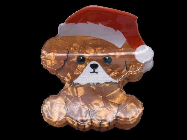 Christmas Dog Acetate Hair Claw Customize Different Designs for Your Needs