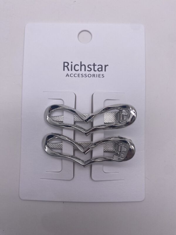 Lightweight Basic Design Silvery Metal Hair Clips for Hair Styling