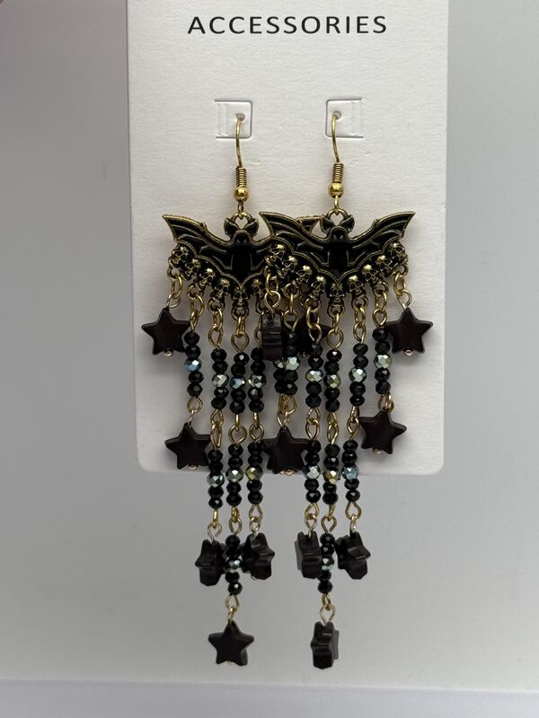 Adults' Stylish Halloween Bat and Star Chandelier Earrings in Various Styles