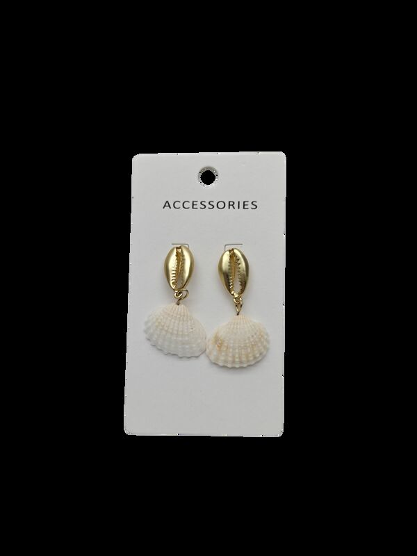 Bohemian Natural Shell Conch Pearl Gold Plated Drop Earrings