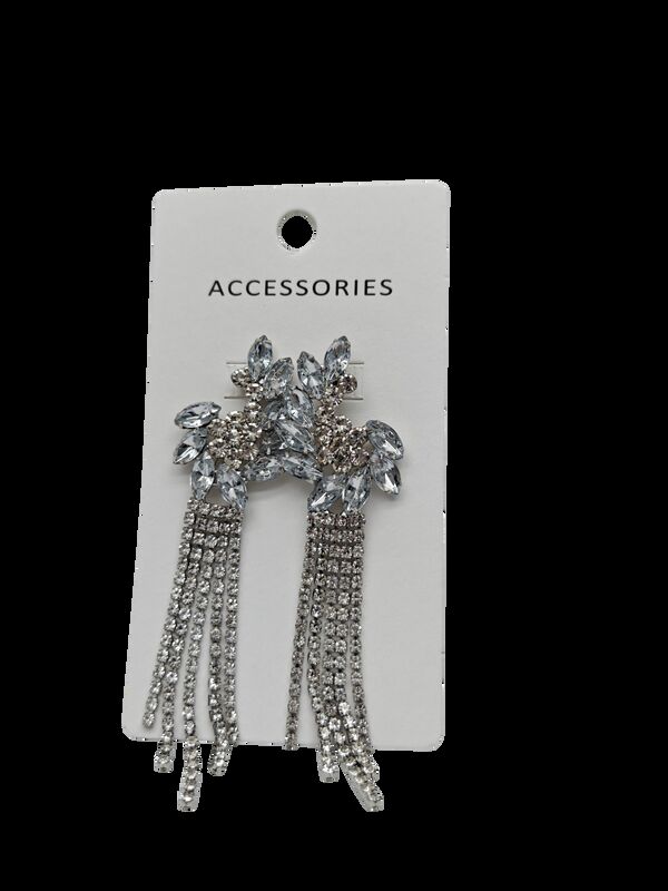 New Arrival Fashion Fashion Rhinestone Tassel Drop Earrings for Women Luxury Full Crystal Tassel Earrings Statement Jewelry